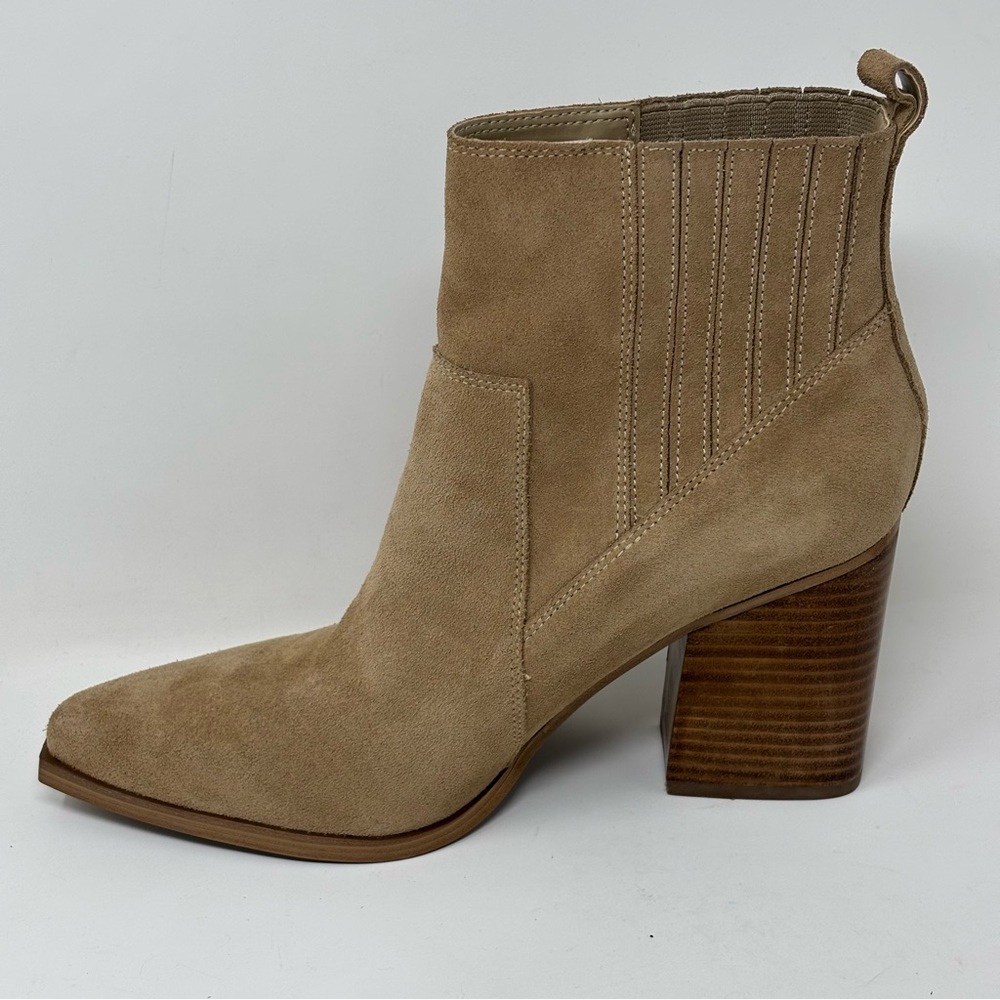 Marc Fisher Marcela Pointy Toe Dress Booties Tan Size 11 NWOT - Picture 3 of 11